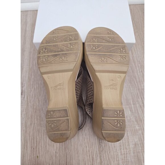 Dansko Jacinda Platform Chunky Buckle Slingback Open Peep Toe Sandals 41 11 11.5 - Picture 13 of 14